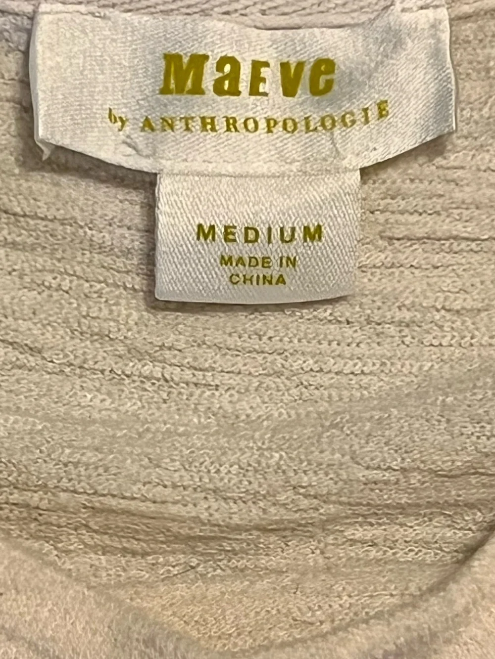 Maeve Anthropologie Cream Swiss Dot Puff Sleeve Textured Blouse Medium